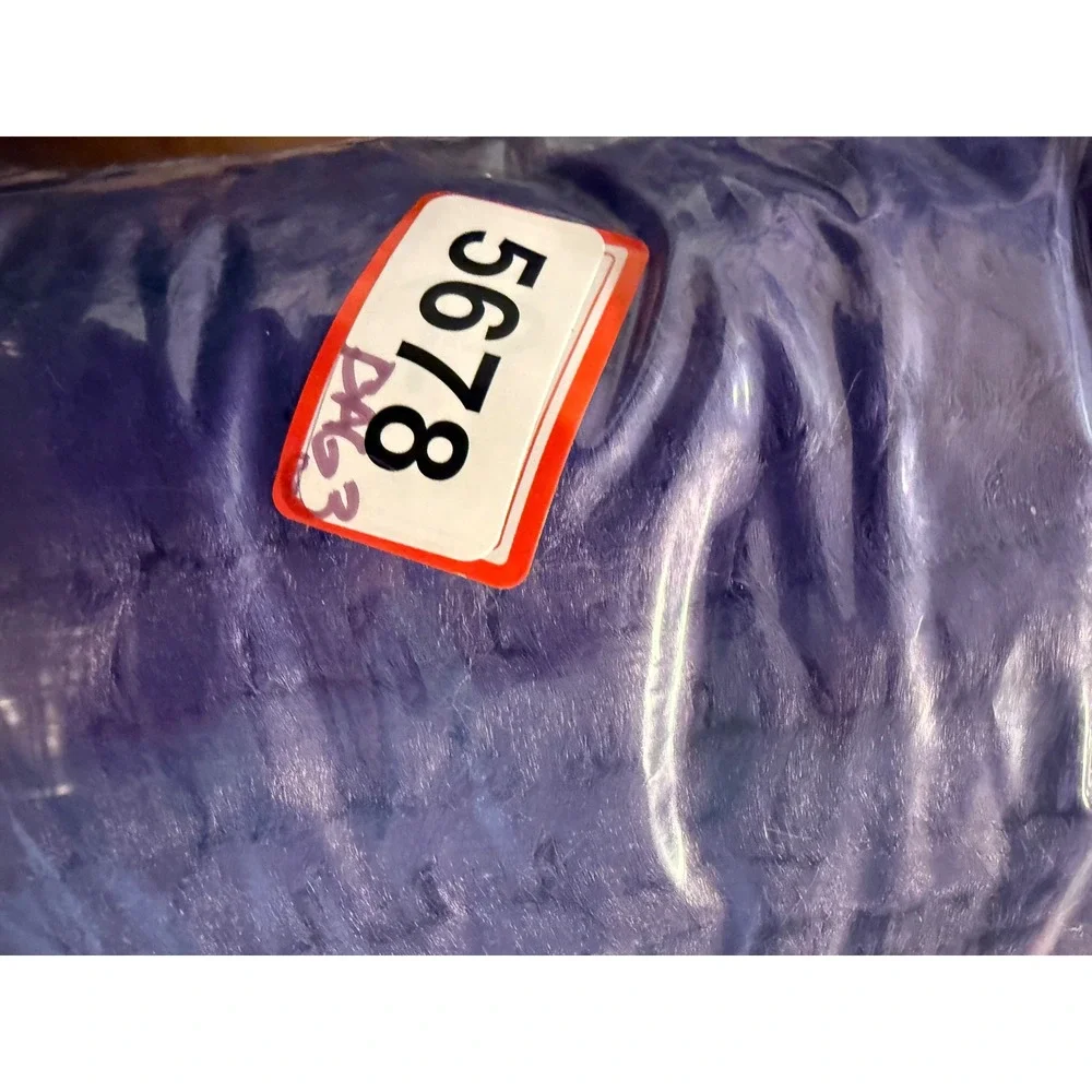 Sew Sweet Minky Designs 60x70 Throw Blanket Purple Ribbed Cozy USA Plush NEW